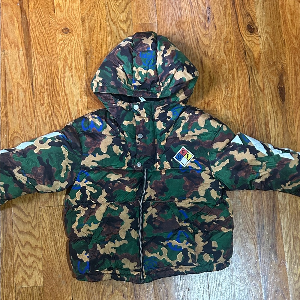 Off-White Kids Camouflage Puffer Jacket